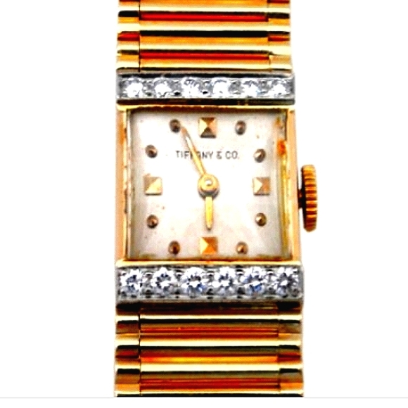 14K Tiffany & Co.  Diamond Yellow Gold Watch - Picture 5 of 6